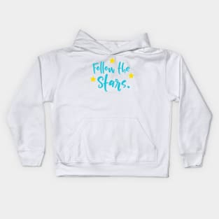 Follow The Stars, Shooting Star, Falling Star Kids Hoodie